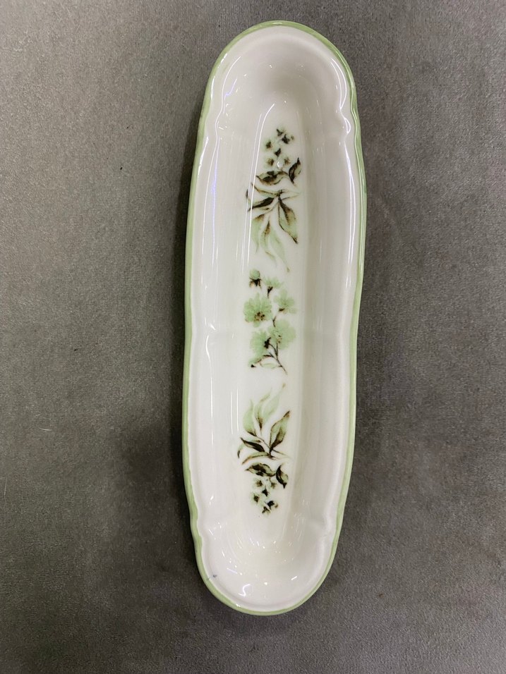 Pastel Çiçek Desenli Beyaz Seramik Tabak - Görsel 3