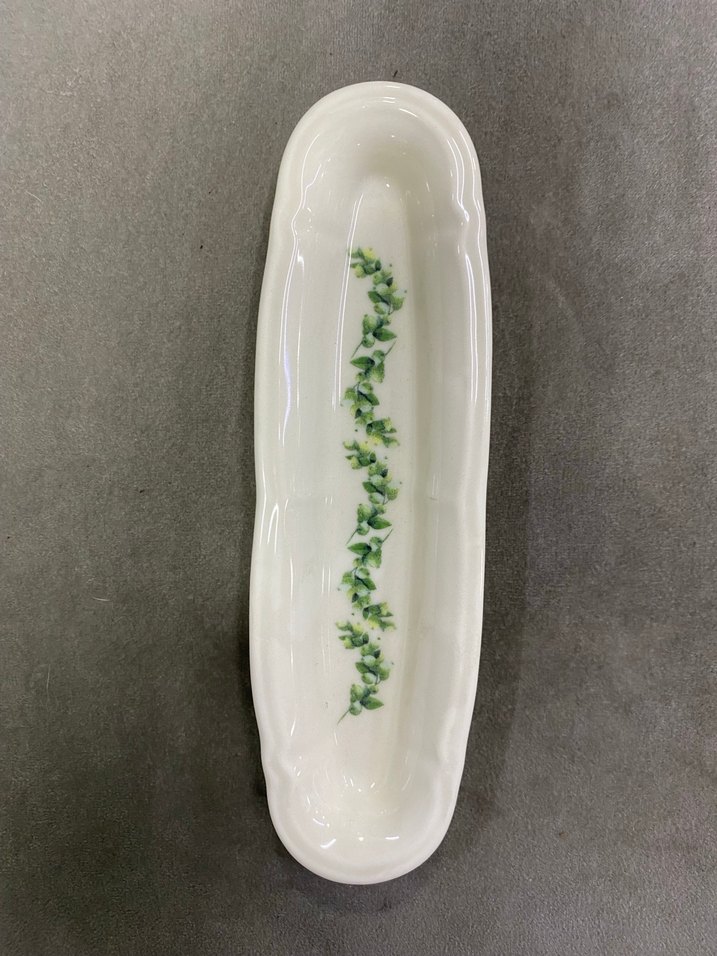 Pastel Çiçek Desenli Beyaz Seramik Tabak - Görsel 2