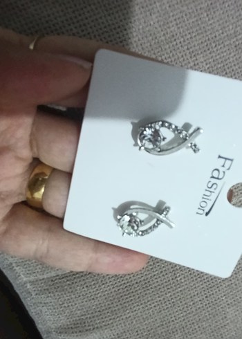 Beden gümüş renkli Mini Payetli Kadın Küpeler