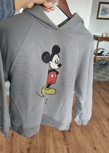 Gri yumuşak Dokulu Sweatshirt