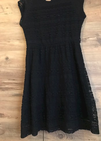 Dantel Detaylı Siyah Midi Gece Elbisesi - Görsel 3