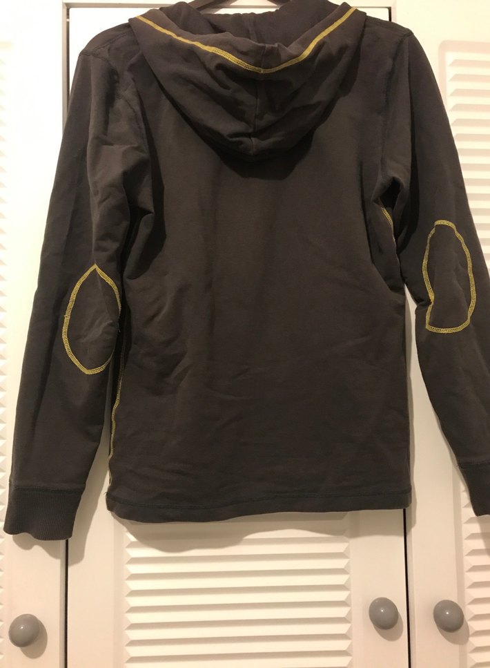 Erkek Gri Kapüşonlu Fermuarlı Sweatshirt - Görsel 3