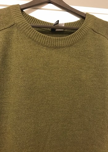 Kadın Yeşil Örgü Yün Kazak - Görsel 2