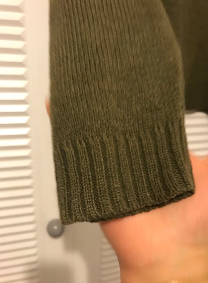 Kadın Yeşil Örgü Yün Kazak - Görsel 4