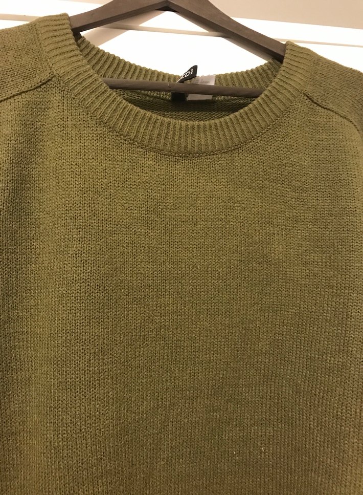 Kadın Yeşil Örgü Yün Kazak - Görsel 2