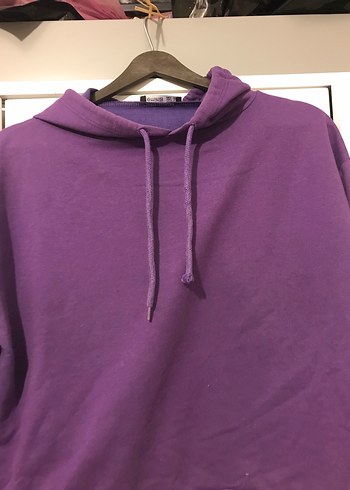 Mor Kadın Kapüşonlu Sweatshirt - Görsel 3