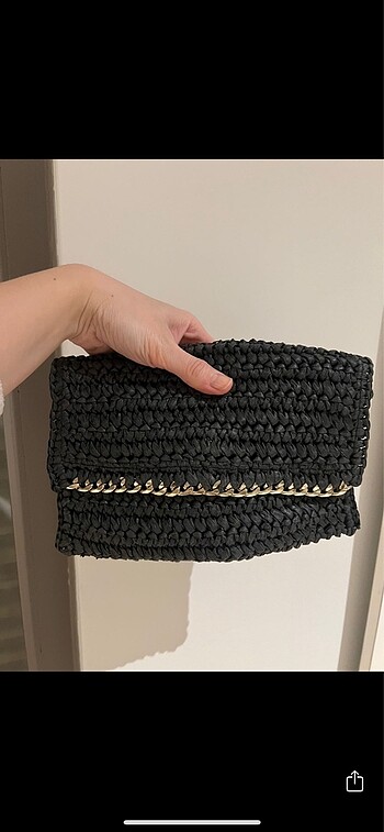 H&M Hasır clutch çanta