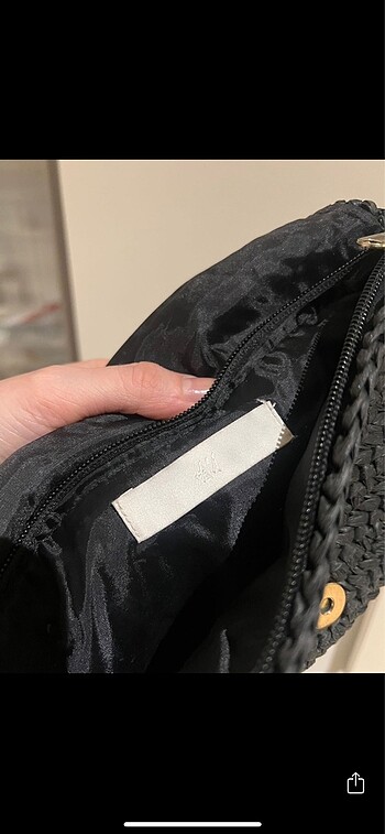 Beden siyah Renk H&M Hasır clutch çanta