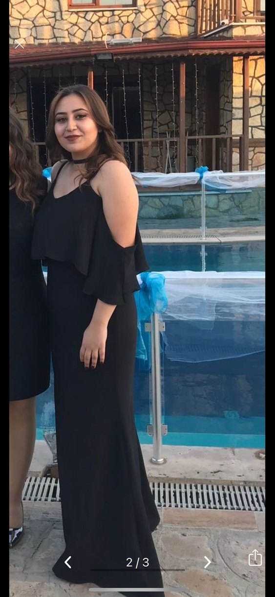 Siyah Uzun Elbise - Görsel 2