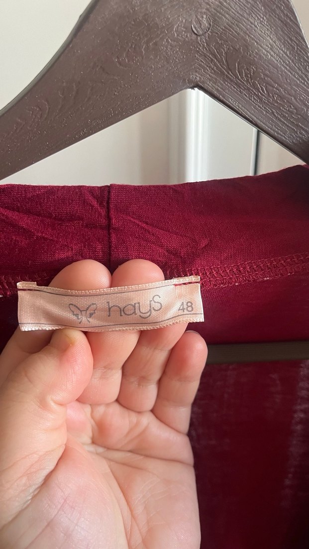 Bordo Nakışlı Uzun Kadın Sabahlık - Görsel 5