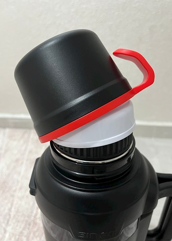 (Bu gece 00.00 dan sonra tekrar eski fiyat)siyah vakumlu termos - Görsel 7