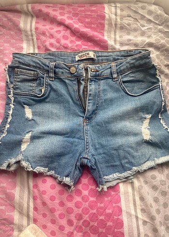 Mini kot şort - Görsel 3