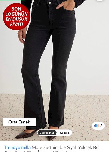 Trendyol & Milla Siyah Yuksek Bel Denim Jean