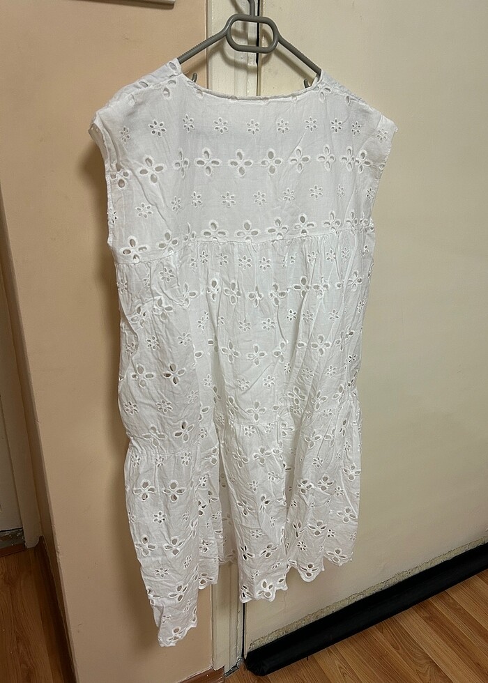 Beyaz büyük beden elbise - Görsel 2