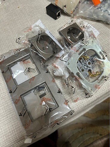 İkili çerçeveli priz seti gri antrasit - Görsel 2