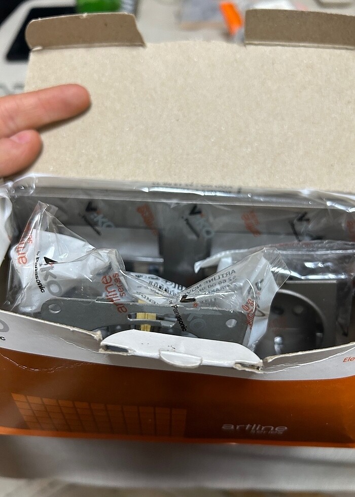 İkili çerçeveli priz seti gri antrasit - Görsel 3