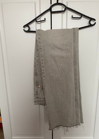 Gri düşük bel Kadın Kot Pantolon - Görsel 2