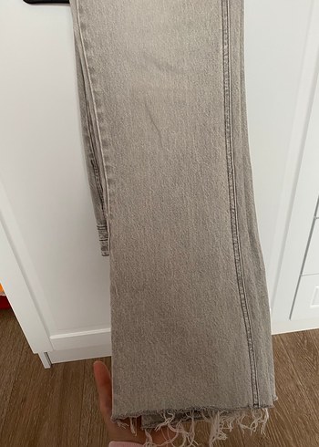 Gri düşük bel Kadın Kot Pantolon - Görsel 3