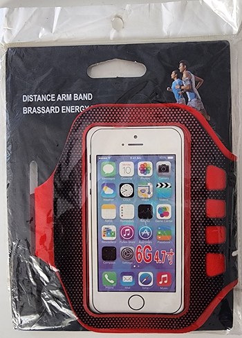 Renkli Kırmızı Elastik Biker Telefon Kılıfı - Görsel 3