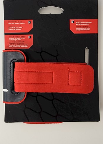 Renkli Kırmızı Elastik Biker Telefon Kılıfı - Görsel 2