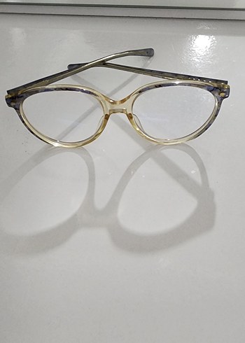 Şeffaf Bej Vintage Kadın Gözlüğü - Görsel 4