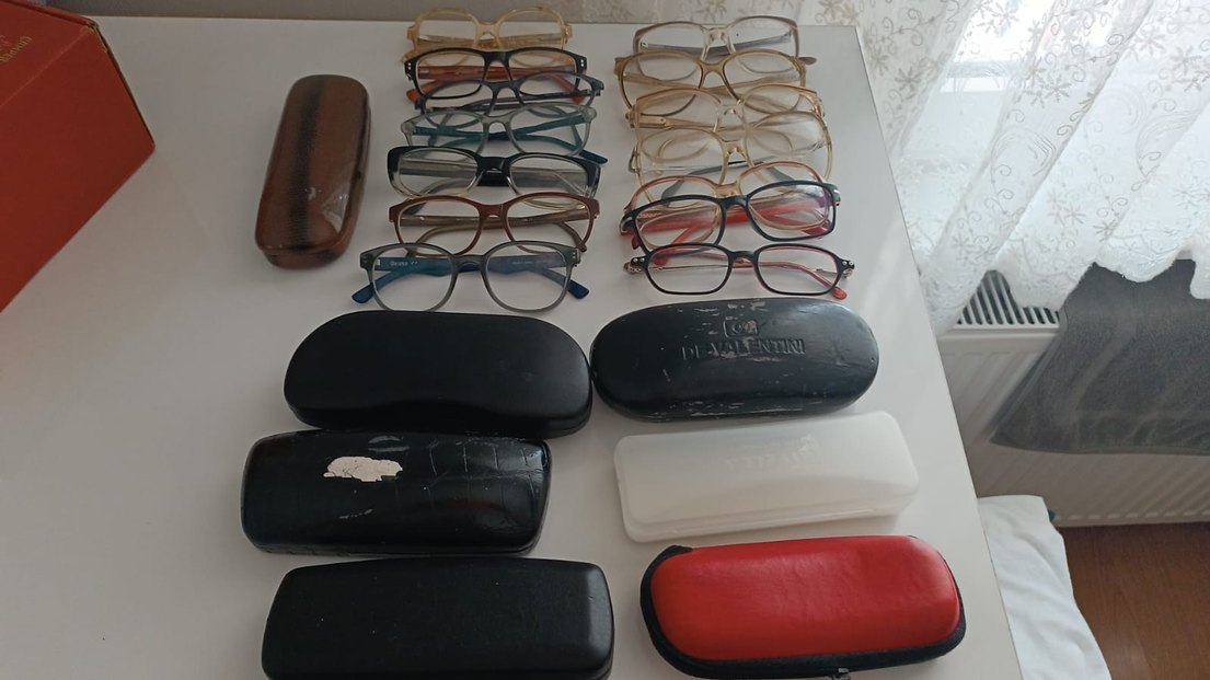 Şeffaf Bej Vintage Kadın Gözlükleri - Görsel 4