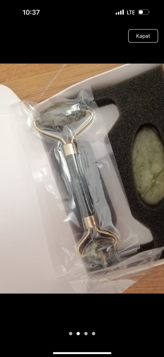 Doğal Yeşim Taşı Yüz Masaj Rulosu ve Guasha Taşı - Görsel 4