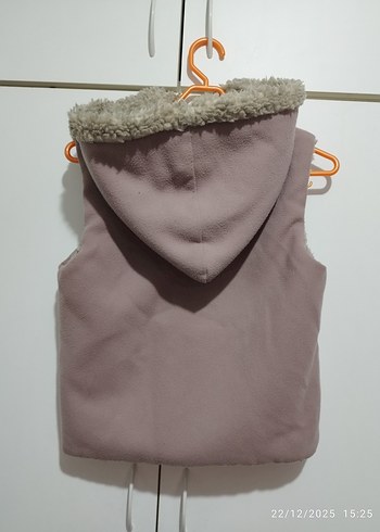 vizon renk kız çocuk yelek - Görsel 4