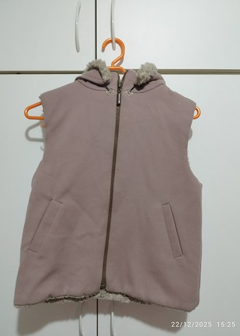 vizon renk kız çocuk yelek - Görsel 2