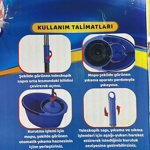  Beden mavi Renk Macromax Clean&faster Temizlik Seti