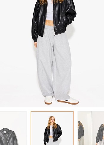 s Beden siyah Renk Bershka deri ceket