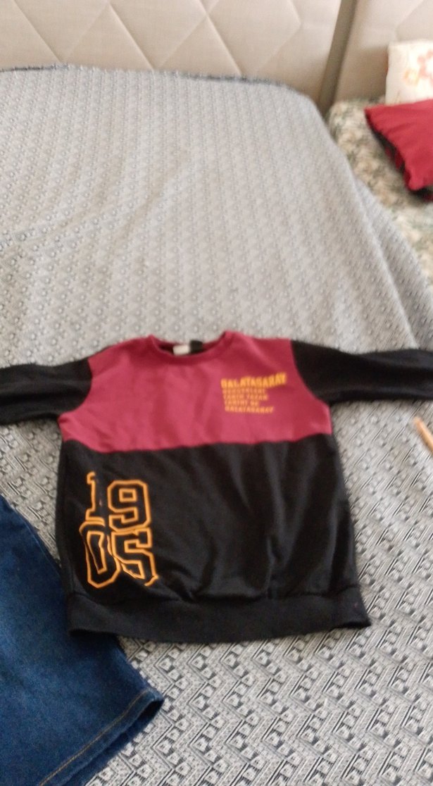 Erkek Çocuk Kırmızı Siyah Sweatshirt - Görsel 2