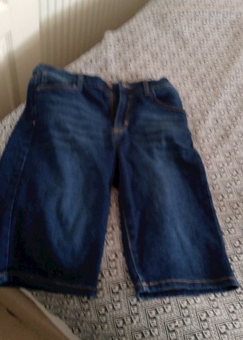 Erkek Koyu Mavi Bol Kesim Denim Şort - Görsel 10