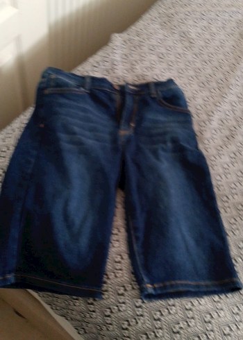 Erkek Koyu Mavi Bol Kesim Denim Şort - Görsel 13