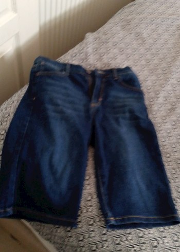 Erkek Koyu Mavi Bol Kesim Denim Şort - Görsel 14