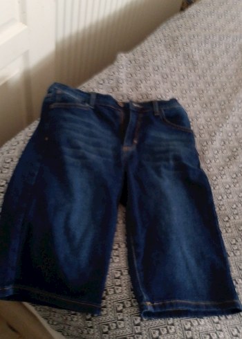 Erkek Koyu Mavi Bol Kesim Denim Şort - Görsel 18