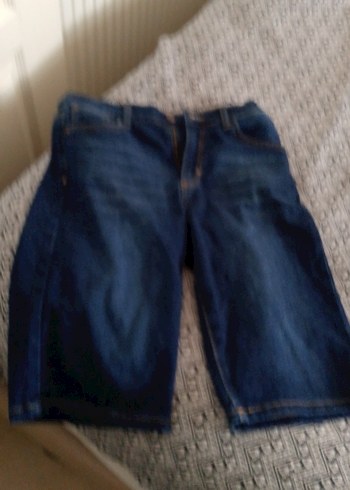 Erkek Koyu Mavi Bol Kesim Denim Şort - Görsel 20