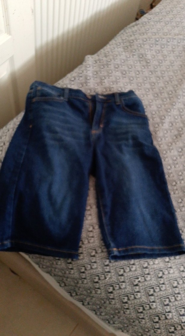 Erkek Koyu Mavi Bol Kesim Denim Şort - Görsel 4