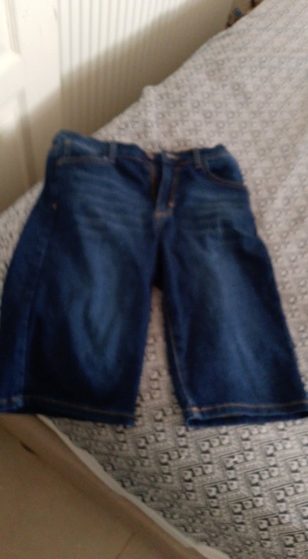 Erkek Koyu Mavi Bol Kesim Denim Şort - Görsel 3