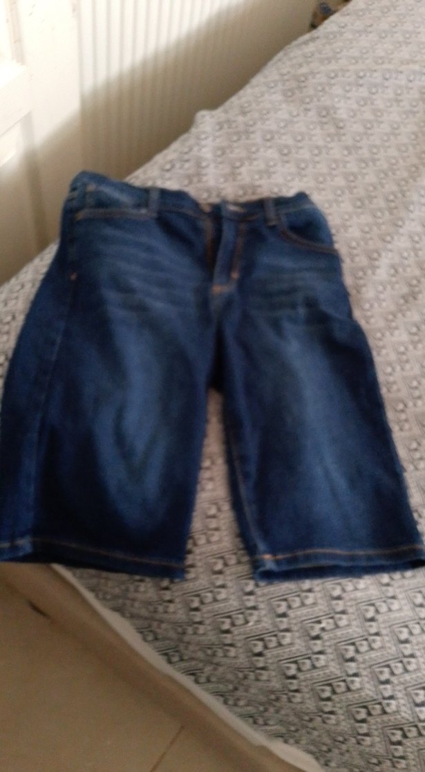 Erkek Koyu Mavi Bol Kesim Denim Şort - Görsel 2