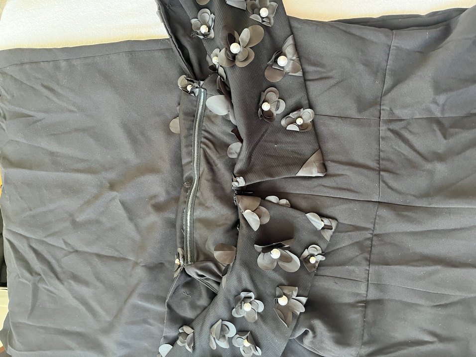 Uzun Siyah Hamile Abiye Elbise - Görsel 4