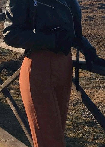 Kadın Kahverengi Midi Kumaş Pantolon - Görsel 4