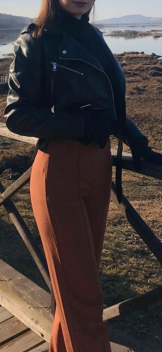 Kadın Kahverengi Midi Kumaş Pantolon - Görsel 4