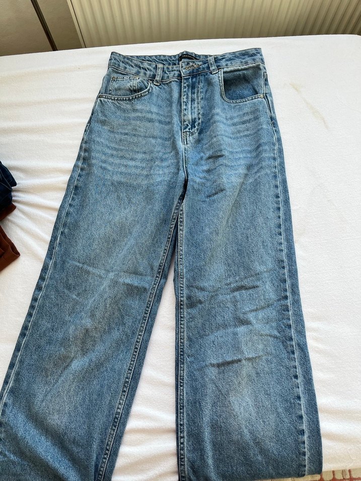 Kadın Mavi Regular Fit Midi Denim Pantolon - Görsel 4