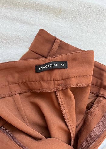 Kahverengi Midi Kadın Kumaş Pantolon - Görsel 3