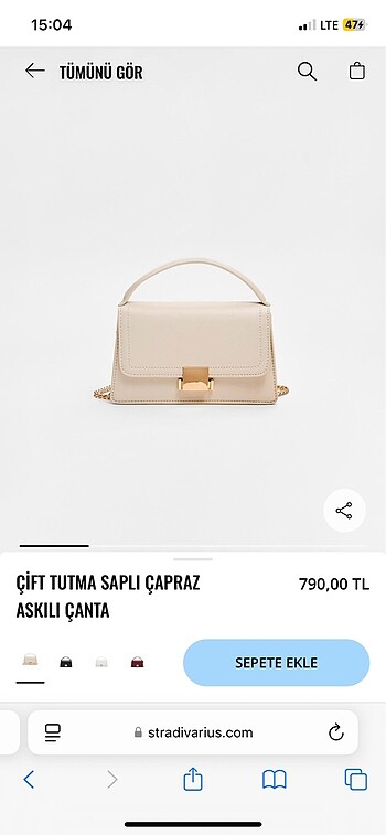 Stradivarius bej çanta