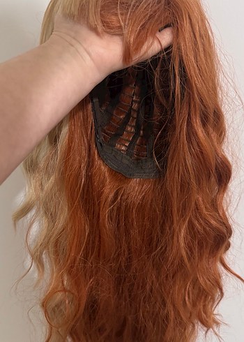 Kızıl sarı saç detaylı Dalgalı peruk 65 70 cm - Görsel 5