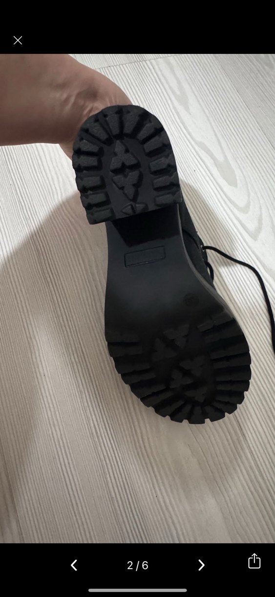 Siyah Bağcıklı Topuklu Goth Kadın Bot - Görsel 3