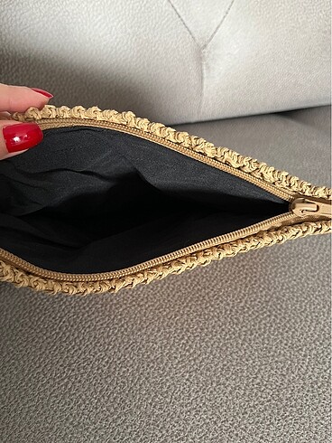 Beden El yapımı hasır clutch
