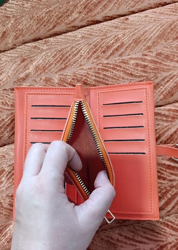 turuncu Tokalı Kadın El Cüzdanı - Görsel 5